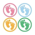 thumbnail image 5 of Baby Shower Party Favor Supplies Decals 1.5inch Baby Footprints Labels for Envelope Seals 504Pcs, 5 of 5
