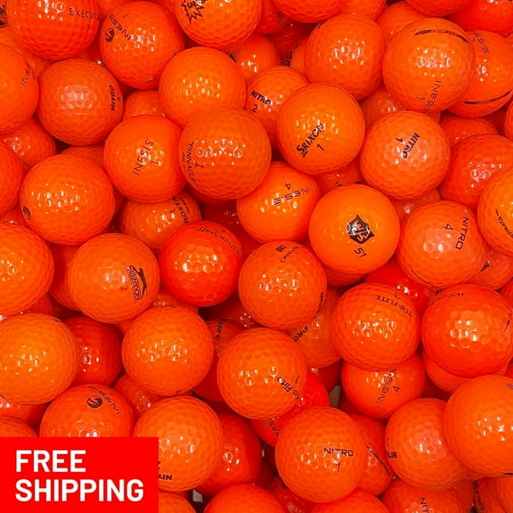 Pre-Owned 72 mixed Orange 5A Recycled Golf Balls, by Mulligan Golf Balls