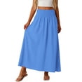 thumbnail image 4 of Tennis Skirts for Women Summer Elegant Everyday Skirt for Women Versatile Lightweight A-Line Midi with Breathable Comfort for Spring Wear Blue XXL, 4 of 5