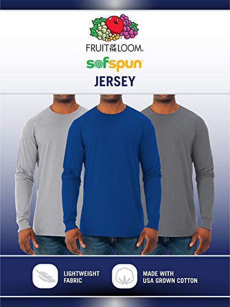 Fruit of the Loom Men's Soft Long Sleeve Lightweight Crew Neck T-Shirt - 2 Pack - image 3 of 4
