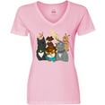 thumbnail image 3 of Inktastic Happy Dog Family Women's V-Neck T-Shirt, 3 of 5