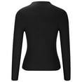 thumbnail image 5 of ZyeKqe Sweaters for Women High Neck Long Sleeve Shirts Ribbed Knit Going out Tops Slim Fitted Stretchy Basic Tees, 5 of 8