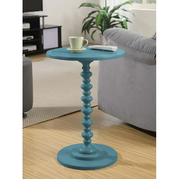 Convenience Concepts Palm Beach Spindle Table Teal Blue Com Palm Beach Spindle Table Teal Blue, Teal Blue End Tables