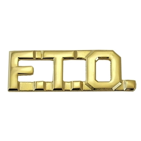 Hero’s Pride F.T.O. Die Struck Letters – Pair, 2 Clutch Backs, 3/8" High, Gold