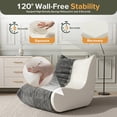 thumbnail image 3 of Walsunny Bean Bag Chair Memory Foam Bean Bag Sofa, Caterpillar Sofa, Lazy Sofa Chair Floor Sofa Couch Single Lounge Chair for Living Room, Bedroom, Office, Dorm, Gray, 3 of 8