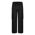 thumbnail image 5 of Mens Casual Baggy Cargo Pants Stretchy Sweatpants Loose Fit Drawstring Hiking Workout Joggers With Multi Pockets, 5 of 6