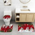 thumbnail image 7 of 4PCS Christmas Shower Curtain Set, African American Black Santa Claus Christmas Tree Stocking Gift Fireplace Winter Holiday New Year Christmas Bathroom Decor, Non-slip Bath Mat Toilet Rug, 7 of 7