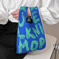 thumbnail image 4 of Bolsa Graffiti Text Lady Top-handle Bags Fashion Knitting Purse Simple for Work (Azul) Sywqhk Para Estrenar, 4 of 9