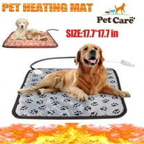Pet Heating Pad, Heated Cat Dog Bed Mat, Electric Warming Pad Heating Blanket for Cats Dogs Indoor Outdoor Waterproof Adjustable Temperature Heater,17.7inch