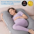 thumbnail image 3 of QUEEN ROSE Pregnancy Pillows, U Shaped Full Body Pillow for Sleeping Support, 55 Inch Maternity Pillow for Pregnant Women with Removable Velvet Cover, Blue, 3 of 8