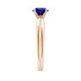 thumbnail image 3 of ANGARA Natural Solitaire Round Tanzanite Tapered Shank Ring in 14K Rose Gold for Women (Size-6mm) | December Birthstone, Birthday, Anniversary, Jewelry Gift for Women | Natural Tanzanite Ring, 3 of 9