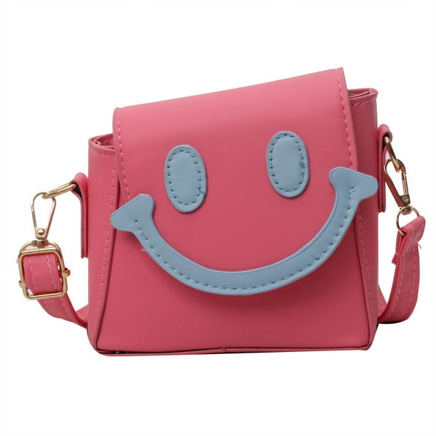 Bolso con cara sonriente para mujer, bolso bonito de Color contrastante, bolso diario de verano para mujer