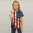 thumbnail image 2 of Kid Toddler Shirts 4Th Of July 3D Graphic Printed Tees Boys Girls Novelty Fashion Short Sleeve T Shirts Unisex Casual Tops,Size 7 Years-8 Years, 2 of 4