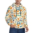 thumbnail image 2 of Uemuo Peanuts 8 Pattern Men's Hoodie - Casual Pullover Hoodie with Kangaroo Pocket, Stylish Hooded Sweatshirt for Everyday Wear-Small, 2 of 7