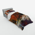 thumbnail image 2 of Ambesonne Nature Bedding Set 3 Pcs, Autumn Forest with Rock, Twin, Ginger Purple, 2 of 2