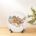 thumbnail image 6 of Honeii Vintage Wild West Cowboy Print Elegant Bone China Decorative Plate, Porcelain Plate,Art Crafts,Ceramic Ornaments for Home Office Wall Decor-10in, 6 of 6