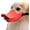 Red, variant on Duck Bill Dog Muzzle, Soft Silicone Mouth Cover for Medium and Large Dogs, Adjustable