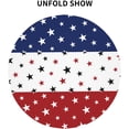 thumbnail image 3 of American Flag Tablecloth Round 60 Inch Patriotic Round Tablecloths Waterproof Polyester Washable Table Cover 4th of July Table Cloth for Kitchen Dining Room Indoor Outdoor Picnic Patio Party, 3 of 6