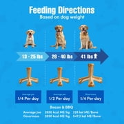 N-Bone Quado Interactive Dog Bones for Dental Health, Long Lasting dog chew bones for Large dog, Breath Freshening Treats, Barbecue Flavor, 7oz