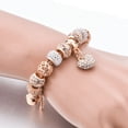 thumbnail image 1 of Pulsera bañada en oro con diamantes y cuentas brillantes, 1 of 4