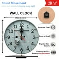 thumbnail image 3 of Vintage White Wall Clock Large Number Roman Numerals 10-Inch Silent Wooden Wall Clock, Battery Operated (AA Batteries Not Included), Artistic Home Decor, 3 of 7
