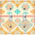 thumbnail image 1 of Metal Light Switch Plate Outlet Cover Ethnic Aztec Tribal Pattern Yellow SFR063, 1 of 13