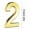 2, variant on HengDidi Modern Gold 3D Metal House Numbers, Self-Adhesive Outdoor Address Sign for Mailbox & Door