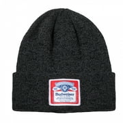 Budweiser Label Patch Black Knit Cuff Beanie