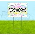 thumbnail image 1 of Fireworks (18" x 24") Yard Sign, Includes Metal Step Stake, 1 of 6