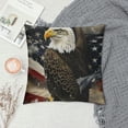 thumbnail image 2 of Orinice Bald Eagle Flag Symbol Graphic Decorative Men Women Room Cushion Throw Pillow Cover 12x12in, 2 of 5