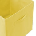 thumbnail image 3 of Casafield Set of 6 Fabric Storage Cube Bins, Yellow - 13" Collapsible Foldable Cloth Baskets for Shelves and Cubby Organizers, 3 of 7