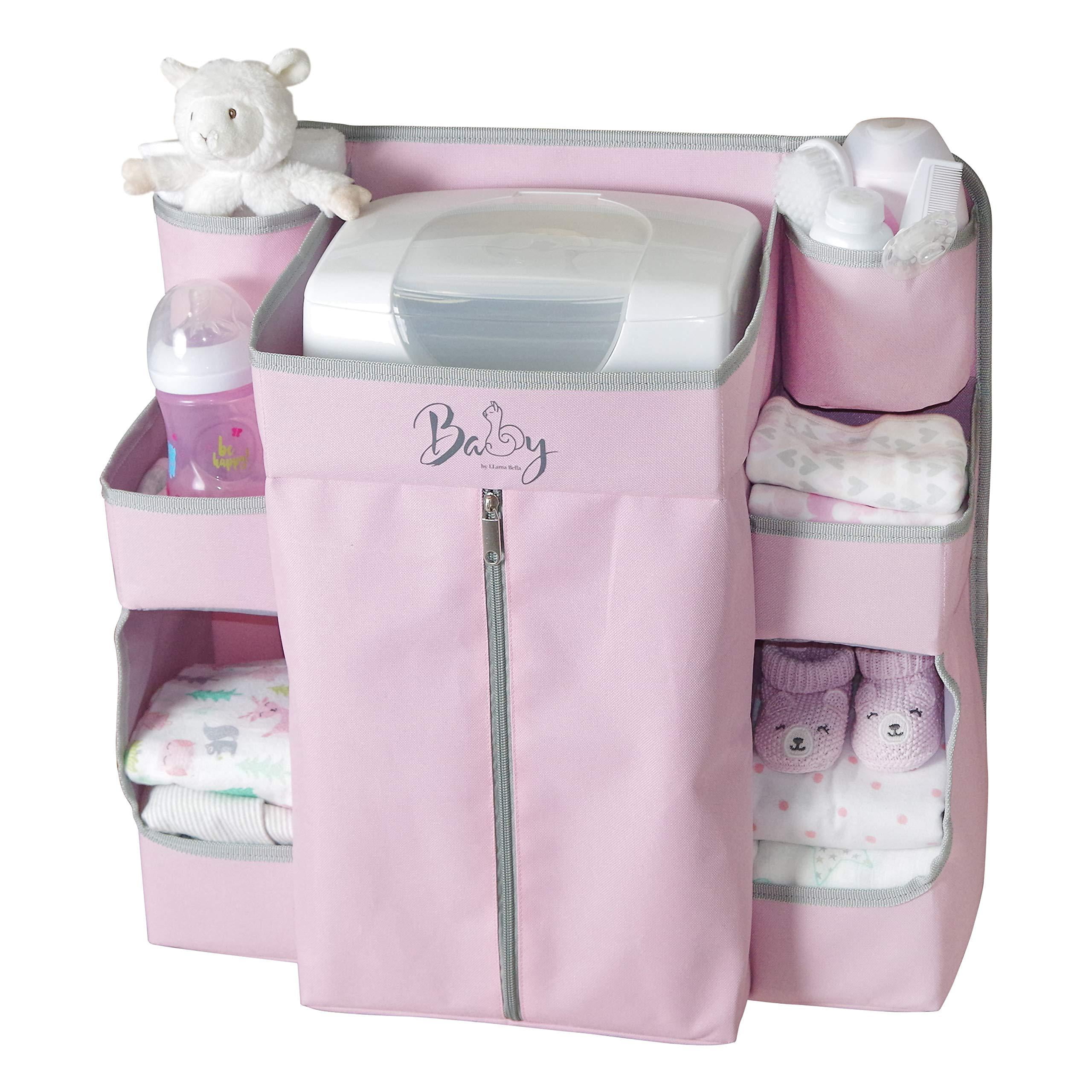 Llama Bella Premium Nursery Organizer and Baby Diaper Caddy Hanging