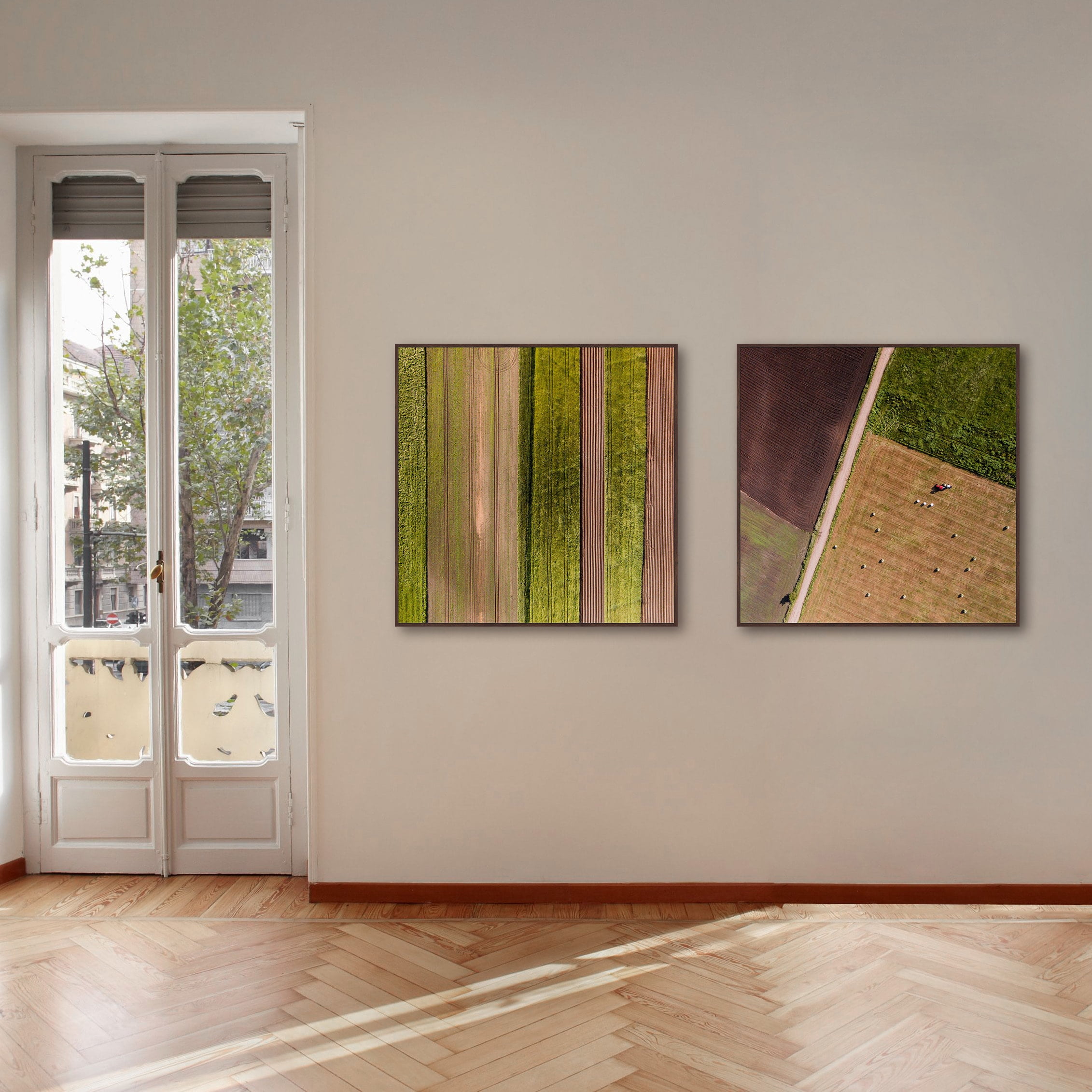 Farm Rows Diptych