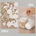 thumbnail image 5 of Dispenser 3-Section Clear Bathroom Organizer Jar 3 Grids Cotton Swab/Pad/Ball Holder Container Cosmetics Storage Box, 5 of 8