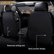 OTOEZ Car Seat Covers Full Set Leather Front and Rear Bench Backrest Seat Cover Set Universal Fit for Auto Sedan SUV Truck