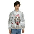 thumbnail image 4 of Playful Afghan Hound Welcomes Winter Snowy Day with Cardinal Bird All Over Print 3D Baseball Jacket Dog Lover Bomber Jacket Softball - 12017, 4 of 6