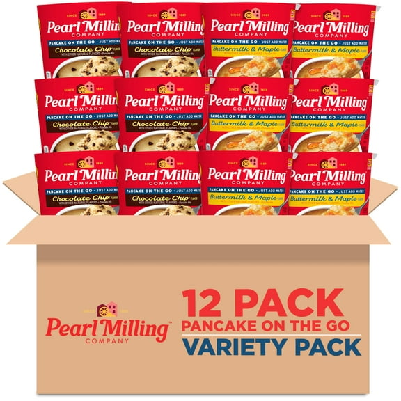 Pearl Milling Company Pancake GGA1 Cups, 2 Flavor Variety, 2.11 Oz, Pack of 12
