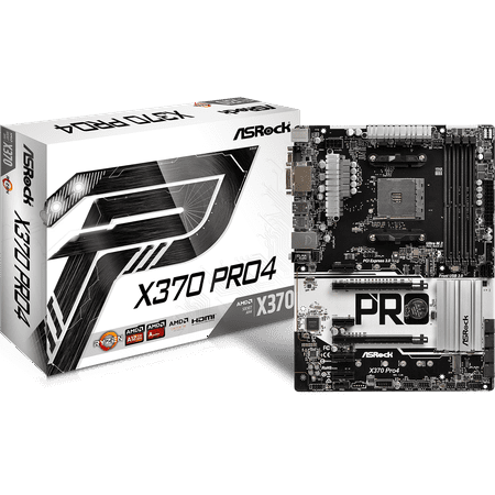 ASRock X370 PRO4 AM4 AMD Promontory X370 SATA 6Gb/s USB 3.1 HDMI ATX AMD (Best Value X370 Motherboard)