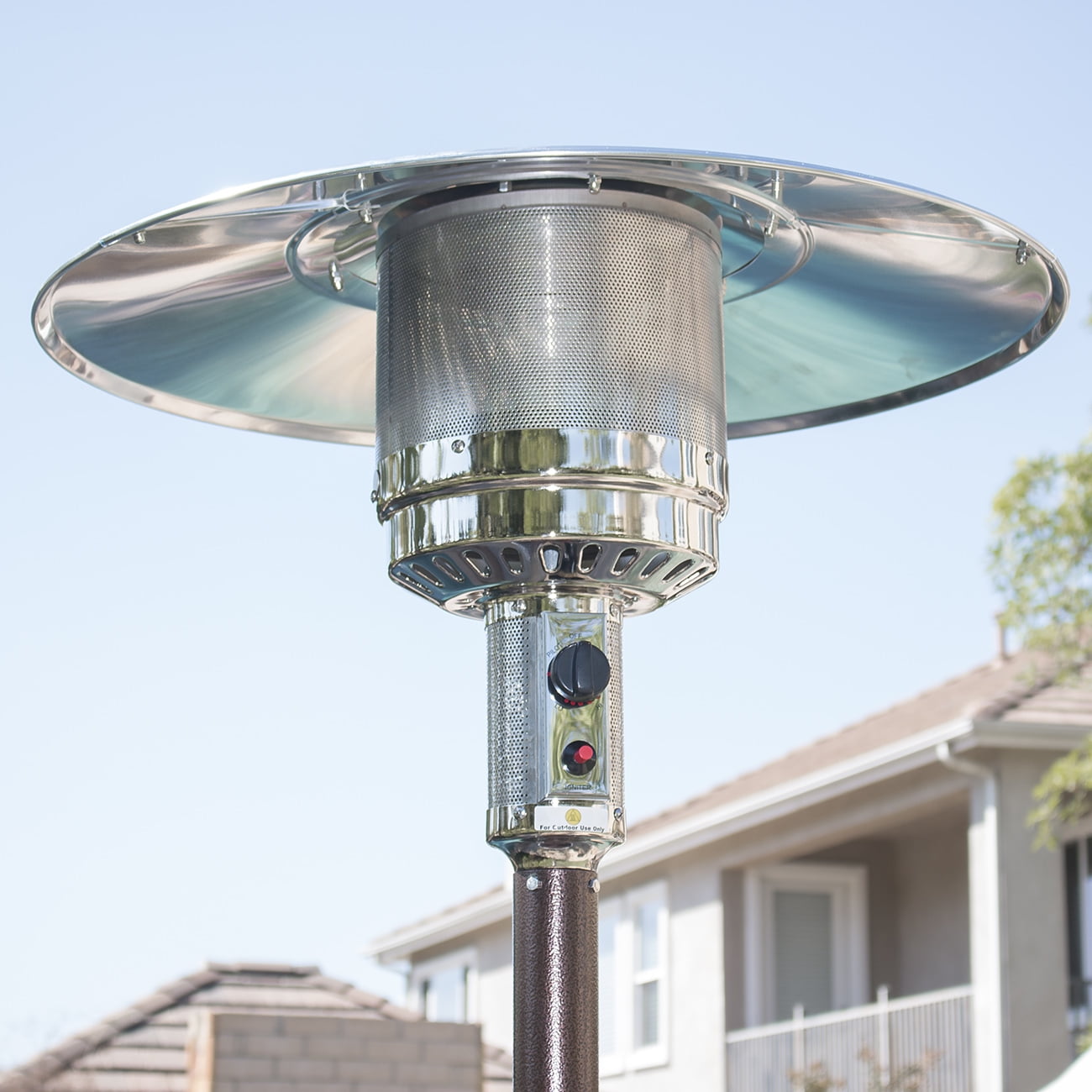 Belleze 48 000btu Outdoor Patio Heater With Adjule Table Belleze 48 000btu Outdoor Patio Heater With Adjule Table Hammered Tone Bronze Com