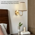 thumbnail image 4 of Lámpara De Pared Interior, Luz Decorativa De Pared Fácil Instalación Multiusos 110-220 V Conexión De Cable Duro Bloqueo De Deslumbramiento Para Dormitorio Para Bombilla E26 O, 4 of 7