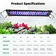 thumbnail image 2 of AQQA LED Aquarium Light, 24/7 Mode IP68 Waterproof Extendable Bracket Fish Tank Light, DIY Mode Full Spectrum Aquarium Plant Light (36W for 40-48 inch Fish Tank), 2 of 7