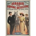 thumbnail image 2 of The National Ptg. & Eng. Co. 14x18 Black Ornate Wood Framed Double Matted Museum Art Print Titled - Arabia the Equine Detective (1913), 2 of 5