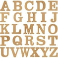 thumbnail image 1 of Wooden Letters - 52-Count Wood Alphabet Letters for DIY Craft, Home Decor, Natural Color, 1 of 4