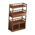 thumbnail image 3 of Luzkey Bookshelf Bookcase Vintage Organizer Tea Cabinet Multi Layer Display Storage Shelves Storage Cabinet for Living Room Tea Room 4 Tier, 3 of 8