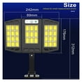 thumbnail image 4 of 10000Lm LED Solar Parking Lot Lights Solar Lamp Powered Sunlight Waterproof PIR Motion Sensor Street Light For Garden Decoration ,Energy Saving and Security, 4 of 7