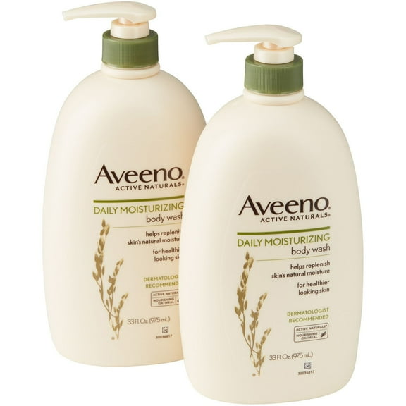 AVEENO Daily Moisturizing Body Wash 33 oz (Pack of 2)