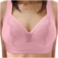 thumbnail image 2 of Aayomet Bras for Women Plus Size Size Non Steel Rim Adjustable Folding Top Breathable Collar Bra (Rose Gold, 42), 2 of 4