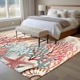 thumbnail image 4 of Large Area Rugs for Living Room Bedroom, Brown Turtle Coastal 8'x10' Rug Washable Carpet Runner Indoor Outdoor, Summer Beach Nautical Coral Shells Starfish Non Slip Floor Mats Rug for Kitchen, Patio, 4 of 8