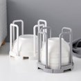 thumbnail image 6 of Expandable Bowl Stacking Rack | Retractable Kitchen Storage Organizer for Bowls & Plates | Holds 4-6 Bowls (12-16.5cm) | White | 15 x 14.5cm | Space-Saving Cupboard Shelf, 6 of 8