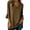 Brown, variant on Paiwinds Women's Casual Solid V-Neck Tunic Blouse 3/4 Sleeve Ruffle Cuff Loose Fit Top Olive Green Fashion Shirt